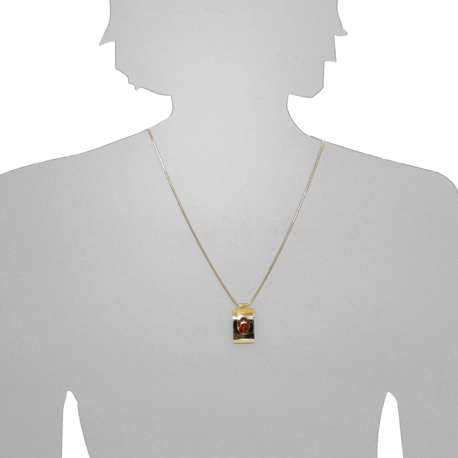 Kettenanhänger OSTSEE-SCHMUCK "Ostsee-Schmuck Anhänger Julia Anhänger Julia", gelb (weiß, neutral), Schmuckanhänger, Damen, 32 x 17mm, Gelbgold 333, 3,6 g, Kettenanhänger