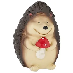 Relaxdays Gartenfigur Igel Beige,Braun,Rot
