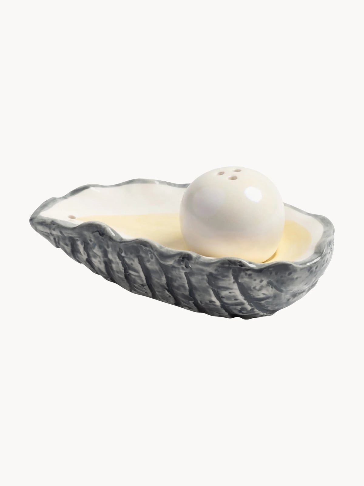 Handgemaakte zoutstrooier Oyster