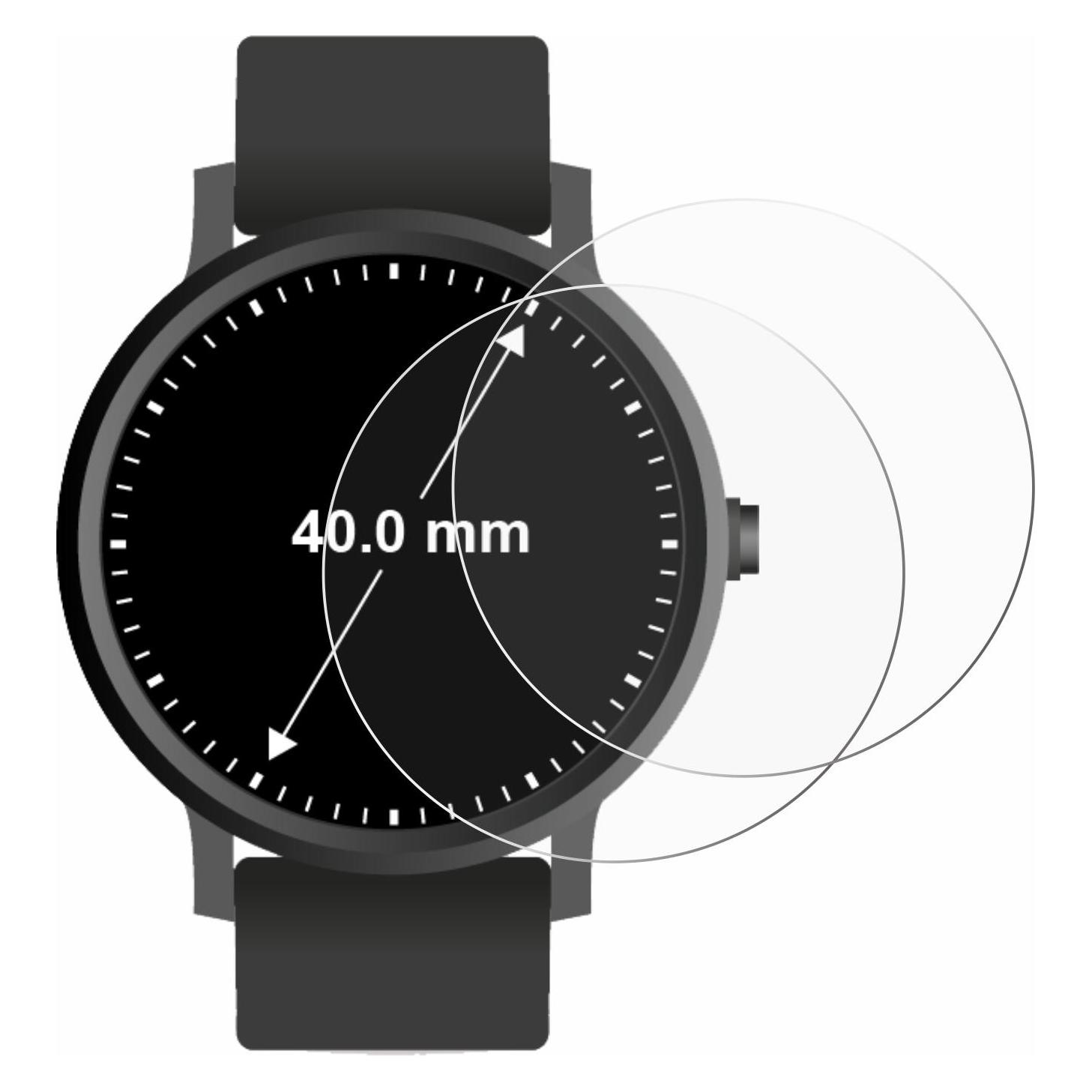 ScreenLeaf Schutzfolie für Armbanduhren (Kreisrund, ø: 40 mm) Displayschutz Display Schutz Folie Klar T (6100326)
