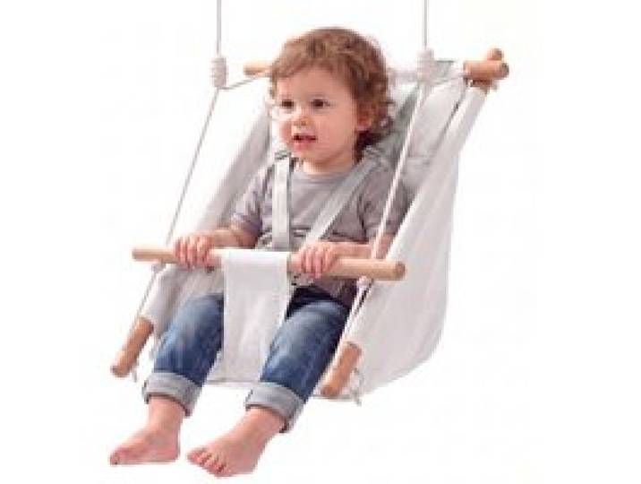 VEVOR 3-in-1 Babyschaukel Kinderschaukel 30kg Hängeschaukel aus Canvas Weiß, für Indoor & Outdoor, 5-Punkt-Sicherheitsgurt, Hängesitz mit Integriertem Kissen für Kinder bis 3 Jahre, CE/CPC-Zertifiziert