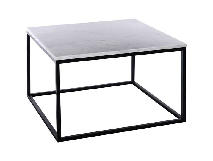 Salontisch Thats It weiss/schwarz Marmor, Metall B 75 T 75 cm - Salontisch