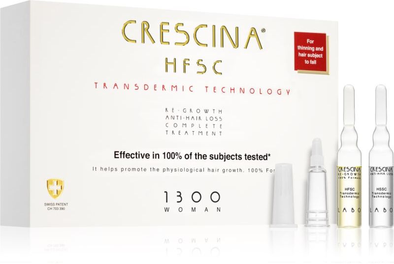 Crescina Transdermic 1300 Re-Growth and Anti-Hair Loss Pflege zur Förderung des Haarwachstums und gegen Haarausfall für Damen 20x3.5 ml