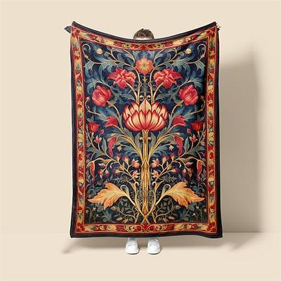 Mittelalterlich, der Baum des Lebens, weiche Überwurfdecke, neuartige Flanell-Überwurfdecken, warm bedruckt, für alle Jahreszeiten, Geschenke, Heimdekoration, große Decke