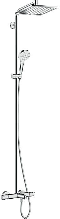 Hansgrohe Crometta E 240 Showerpipe   27298000 chrom, 1jet, 240 x 240 mm, mit Wannenthermostat
