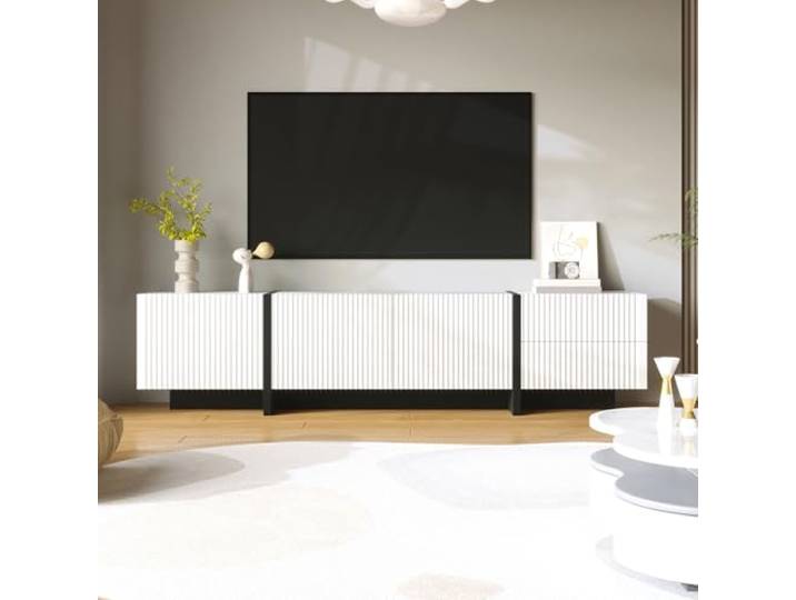 YAIXBNG 190 cm TV-Schrank mit 3 Türen, 2 Schubladen