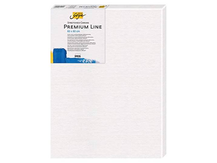 KREUL 506080 - Solo Goya Stretched Canvas Premium Line\, châssis 60 x 80 cm de qualité supérieure\, toile en coton avec 4 couches d'apprêt\, pour huile\, acrylique et gouache