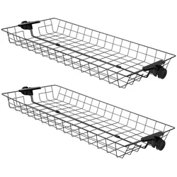 SoBuy Aufbewahrungskörbe 2er-Set Schwarz 2,5x2,5x75,5cm Nordisch