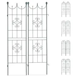 relaxdays 2er-Set Rankgitter Metall silber
