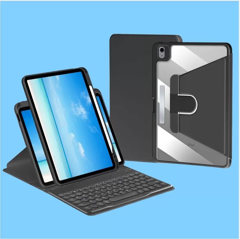 INF 360° Drehbarer Ständer Bluetooth Tastatur Hülle kompatibel mit iPad 7./8./9. Generation 10,2 Zoll