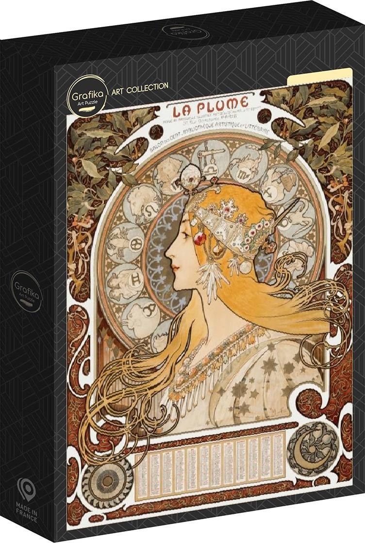 Grafika Puzzel Alphonse Mucha La Plume 1896-97 - 1000-delige kunstpuzzel