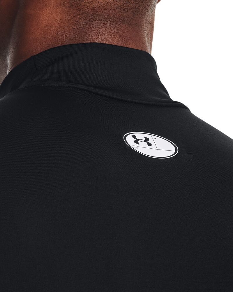 Trainingsshirt UNDER ARMOUR "UA CG ARMOUR COMP MOCK", Herren, Gr. 3XL, schwarz, Obermaterial: 87% Polyester, 13% Elasthan, normal, Rundhals, Shirts Trainingsshirt, Langarm-Ausführung, mit Stehkragen, schnell trocknend, atmungsaktiv schwarz 3XL