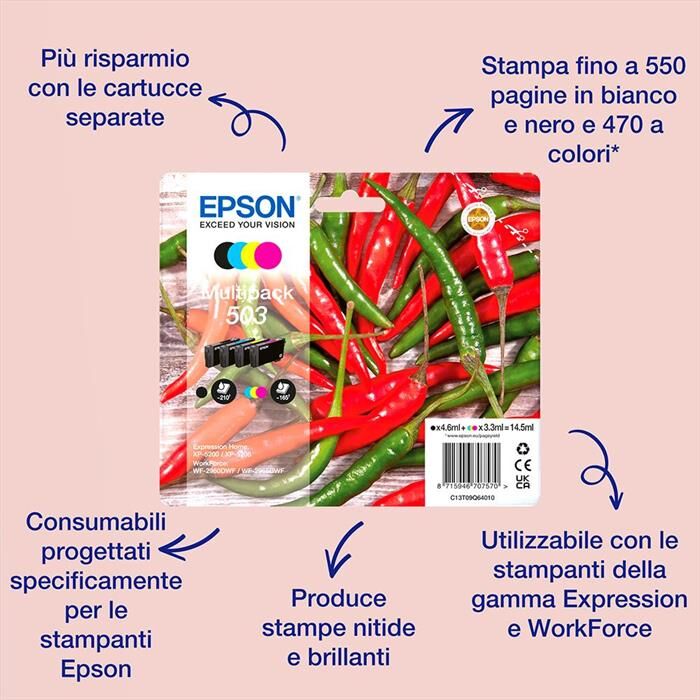 Epson Ink Serie Peperoncini Nero 503 Std-nero