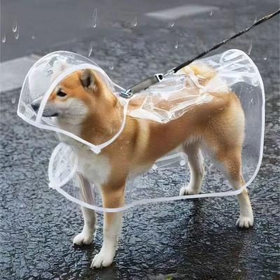 Inspired Living ClearShield Waterproof Dog Raincoat For Small & Large Dogs black s