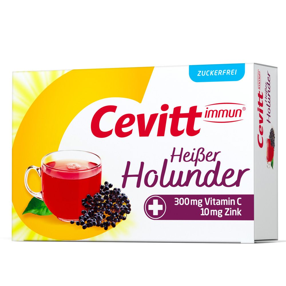 Cevitt immun heißer Holunder zuckerfrei Granulat 14 St