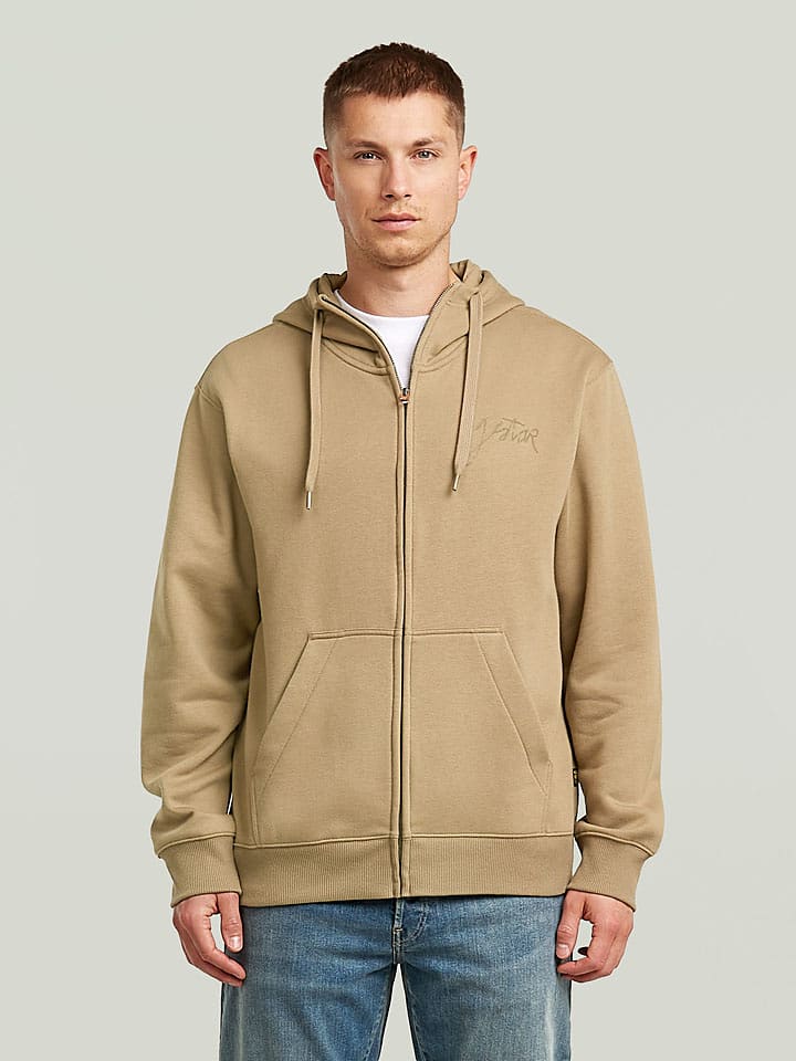 G-Star Sweatjacke in Beige - M