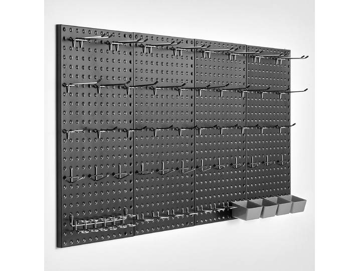 VEVOR 4x Gereedschap Muur Geperforeerd Muurgereedschap Geperforeerd Muurophangbord 61x30cm met Toebehoren