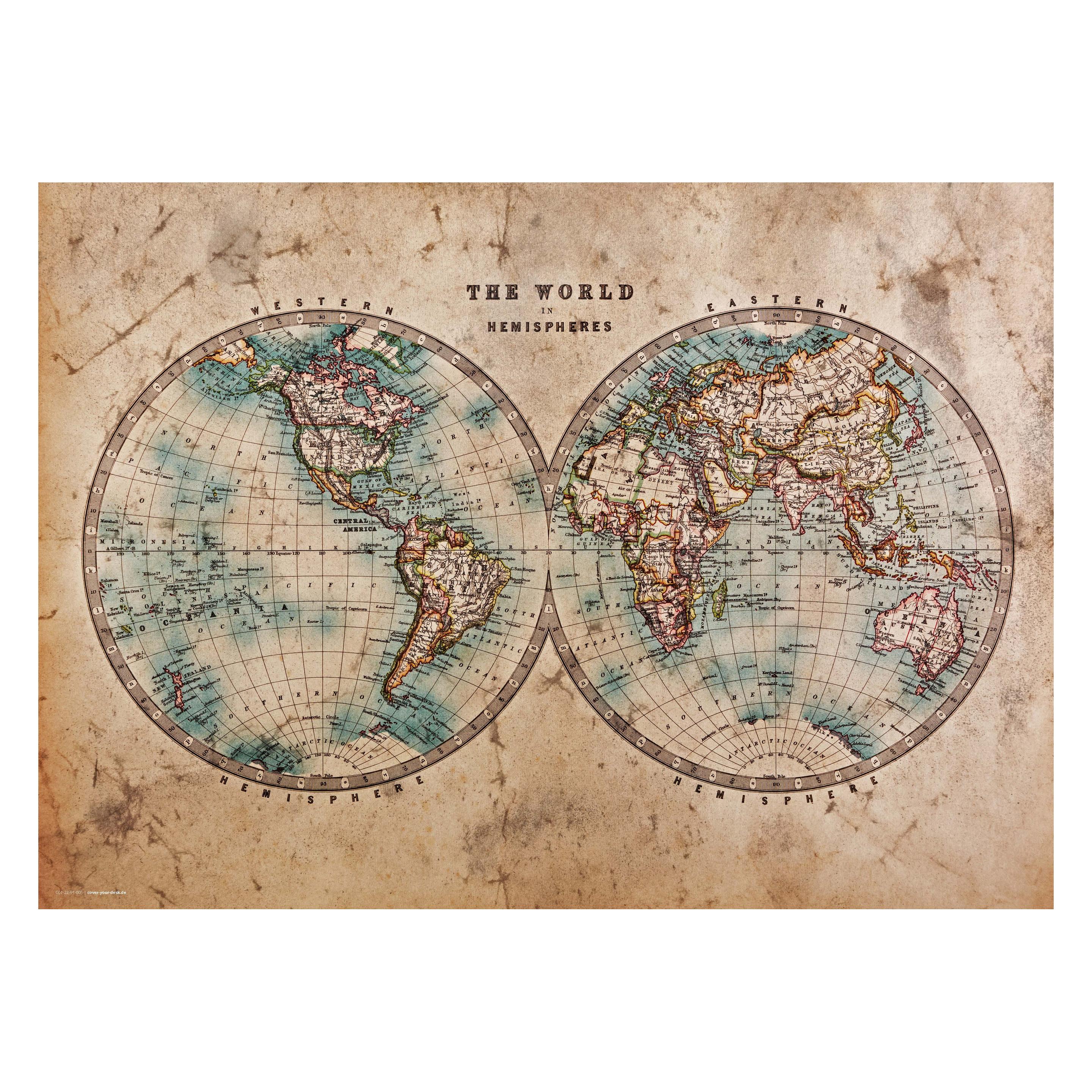 CoverYourDesk Schreibtischunterlage Historische Weltkarte (21557358)