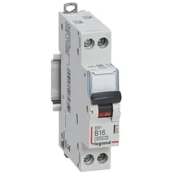 Legrand 407475 DX3 Leitungsschutzschalter B-Charakteristik, 16A, 1-polig+N, 6kA, 230VAC, 1TE