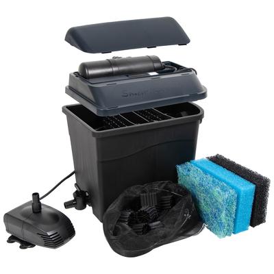 Teichfilter UBBINK "SmartClear 3000 PlusSet", blau (schwarzblau), B:29,3cm H:38,8cm L:39,2cm, Kunststoff, Filteranlagen, Kompakt und effektiv