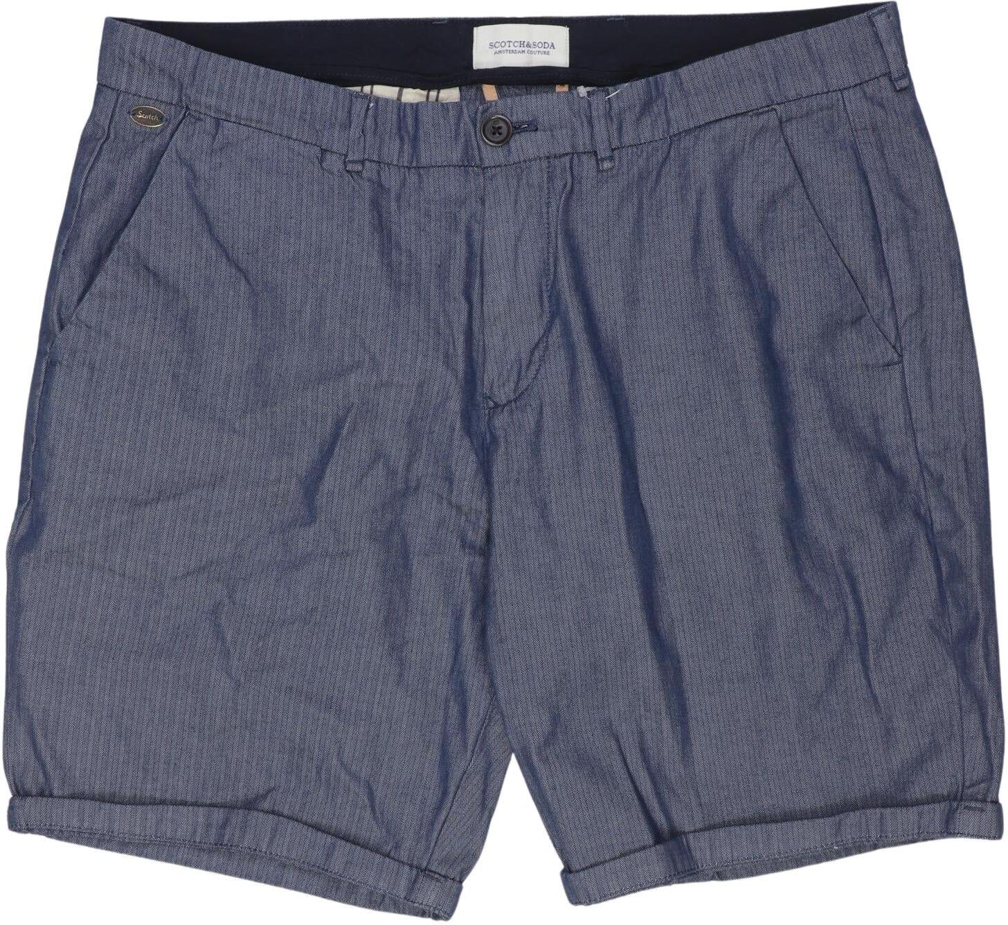 Scotch & Soda Herren Shorts, Blau, Gr. W34, Baumwolle - Second Hand
