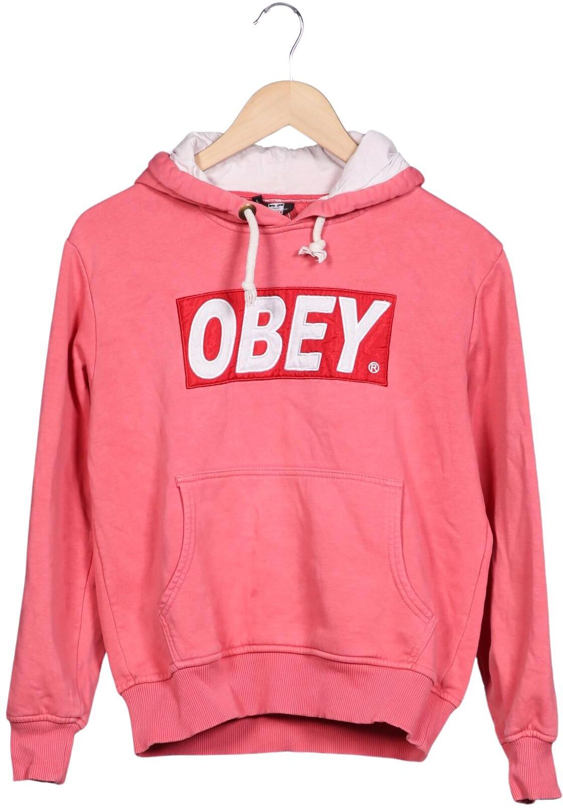 Obey Herren Kapuzenpullover, Pink, Gr. L, kein / Etikett - Second Hand