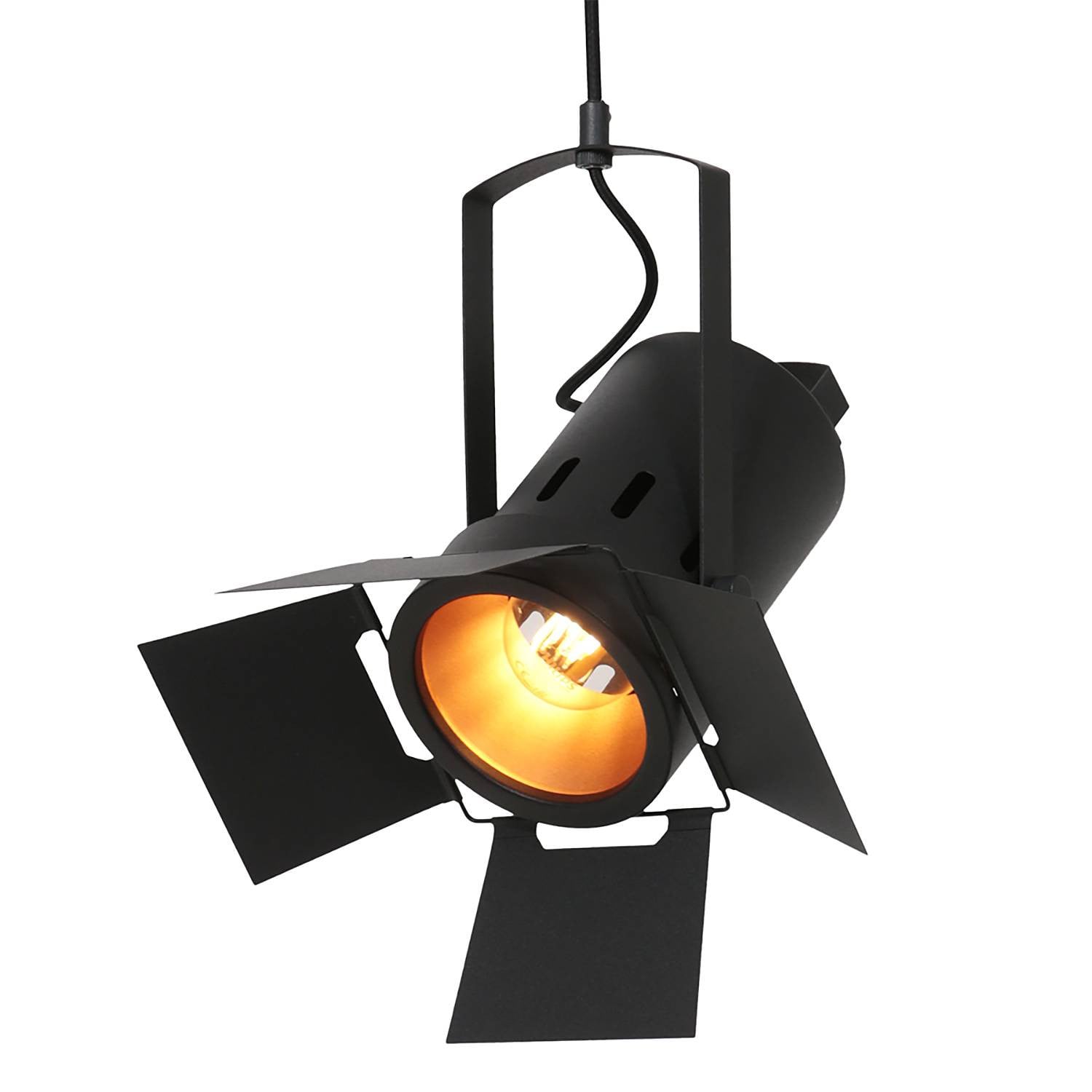 Steinhauer Beam hanglamp zwart aluminium, rechthoekig, E27