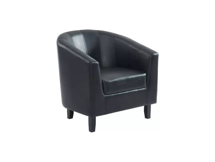 Vente-unique - LoungeSessel Kunstleder CRISTOBAL II, One Size, Schwarz