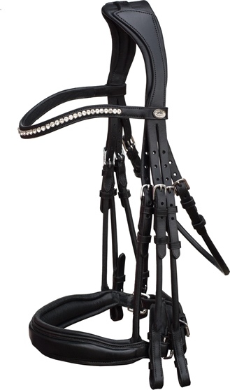 Schockemöhle Kandare Premium Sports Venice, Größe:Warmblut, Beschläge:edelstahl, Farbe:schwarz