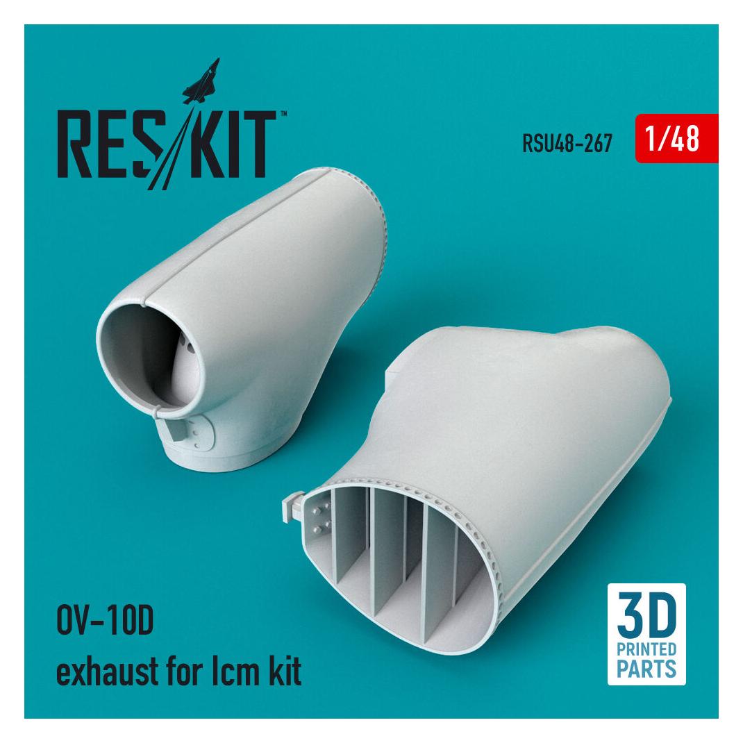 ResKit OV-10D exhaust for Icm kit (3D Printed) (RSU48-0267)