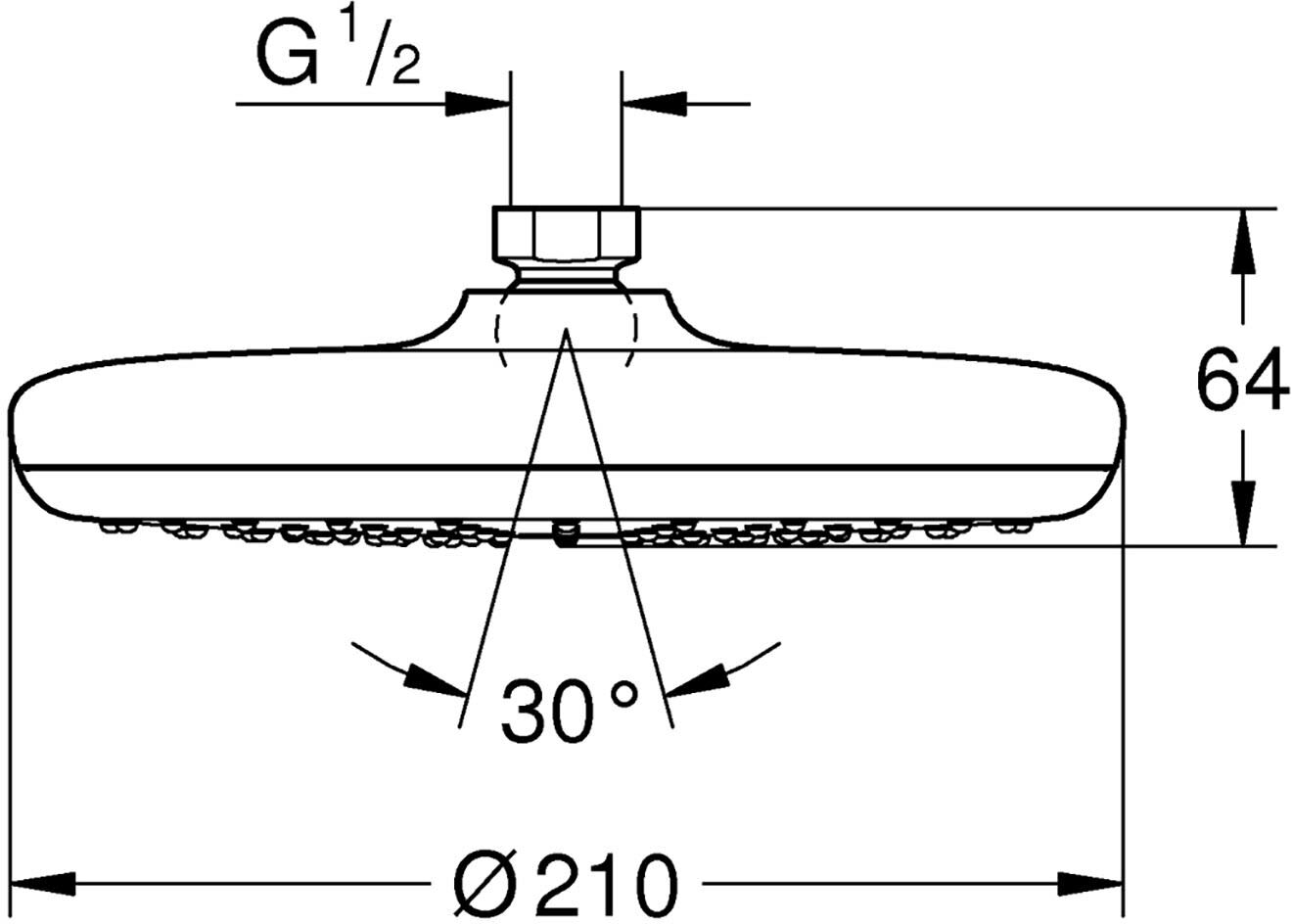 Grohe Vitalio Start 250 Kopfbrause Ø 21 cm