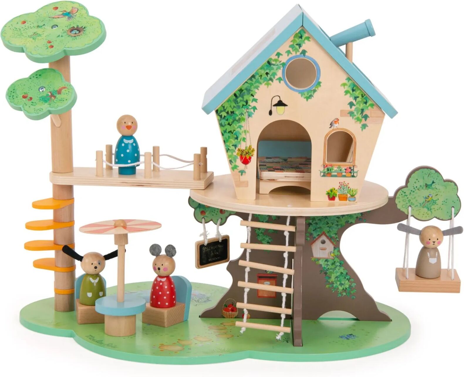Moulin Roty Cabane dans les arbres - La grande famille Multicolore taille unique