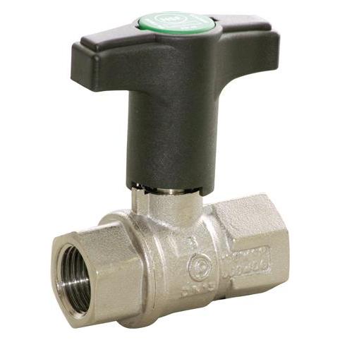 Pettinaroli TEA beschichteter Kugelhahn 3/4" Muffe/Muffe mit hohem T-Griff (52TEU 3/4")