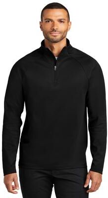 Port Authority K870 C-FREE Cypress 1/4-Zip in Deep Black size Medium   Polyester Blend