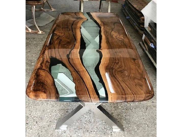 JVmoebel Couchtisch Epoxidharz Tisch aus Massivholz - Handgefertigtes Unikat, Made in Europa