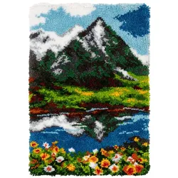 Knüpfteppich "Berglandschaft", 50 x 74,5 cm