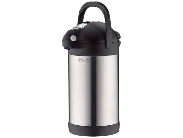 alfi BIG SPENDER TT Getränkespender 3,00 l, 12 h heiß, schwarz matt 24 h kalt, integrierte Pumpe, für 24 Tassen, mattierter Edelstahl, Tragegriff, ideal für Bewirtung & Catering