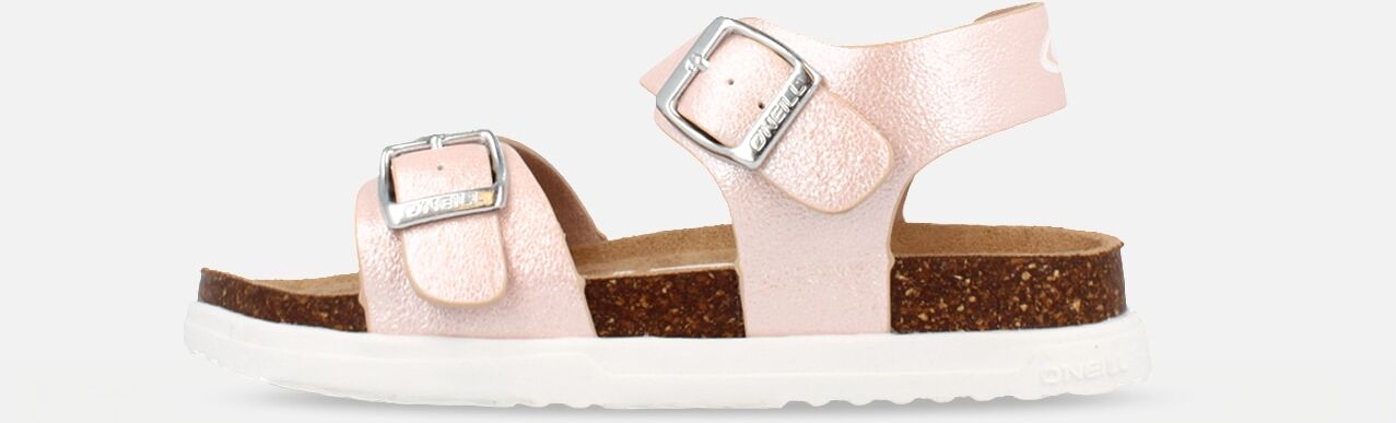 Sandale O'NEILL "POLLY SANDAL LOW JR", Mädchen, Gr. 31, rosa (peach whip), Synthetik, Schuhe Sandale, Sommerschuh, Schlappen mit Schnallenverschluss peach whip 31