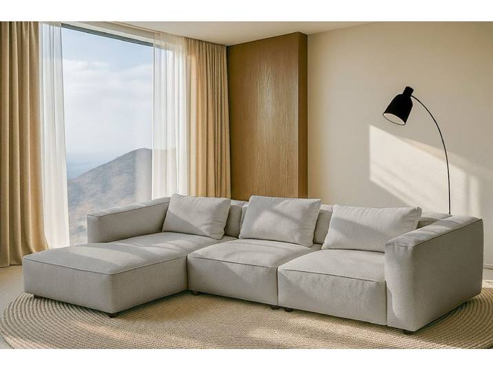 Home affaire Ecksofa Tvinnet, Breite 317 cm, extra tiefe Sitzfläche, kubisches Sitzvergnügen