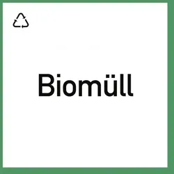 Wertstoffkennzeichnung "Biomüll", Folie, 300x300 mm
