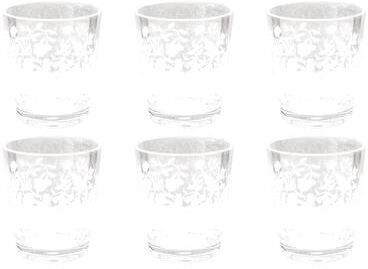 Abode Homewares Vines Acrylic Etch Drinking Glass - Clear - Set of 6