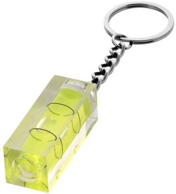 Portachiavi livella acrilico trasparente 15g, 4 cm   Personalizzate o neutre