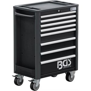 BGS-technic Werkzeugwagen Profi, 4111, leer, schwarz, 8 Schubladen
