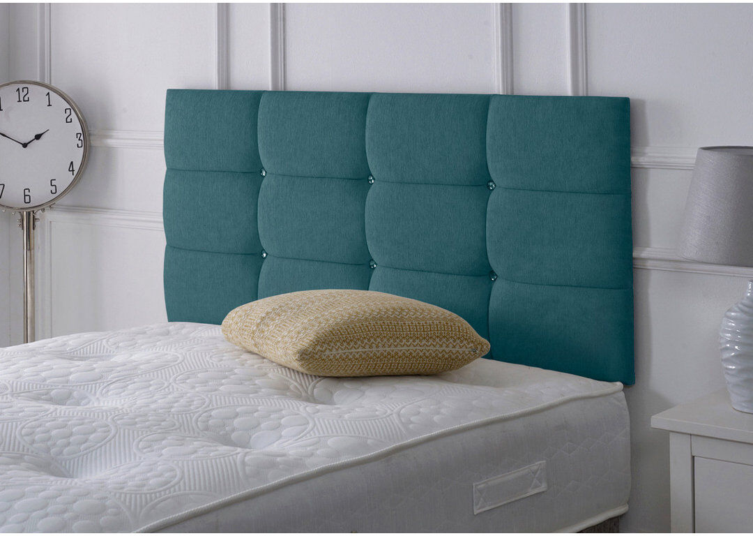Fairmont Park Upholstered Headboard Teal Chenille Kingsize (5')