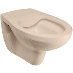 Komplett-Set spülrandloses Wand-WC und WC-Sitz mit Absenkautomatik in Beige-Bahamabeige