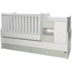 Lorelli Babybett, Jugendbett 3 in 1 Mini Max umbaubar, für 2 Kinder gleichzeitig grün