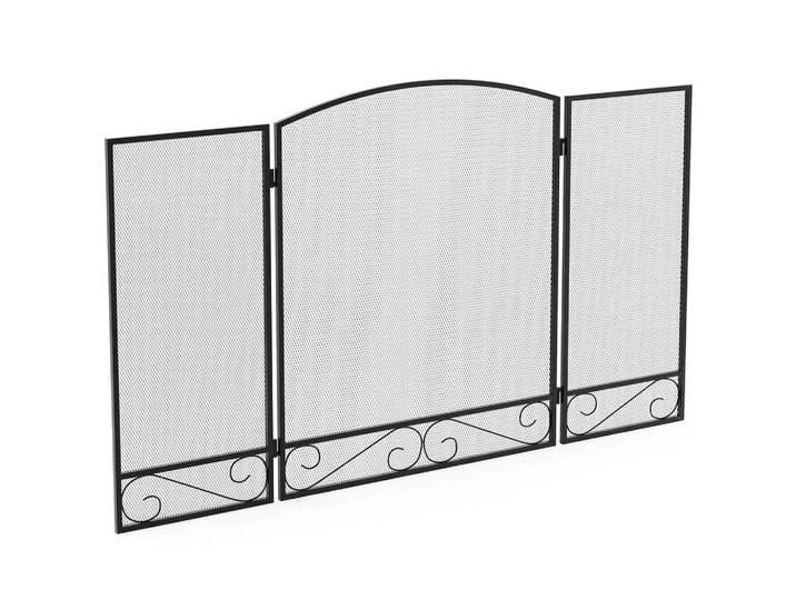 Homcom Kaminschutzgitter Metall Schwarz, 1x70x123 cm, Kleinmöbel, Kamine & Zubehör