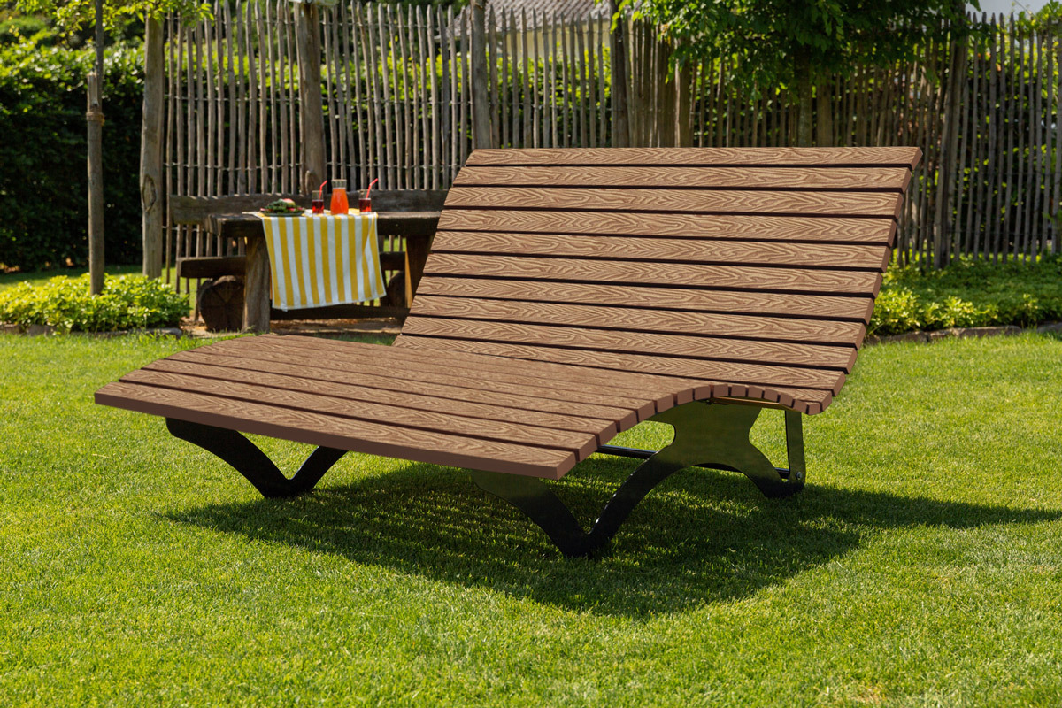 Waldsofa Premium, WPC-Latten, Wellenliege, Sonnenliege