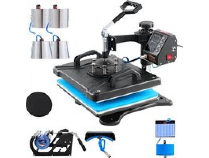 VEVOR Presse à Chaud 10 en 1 Machine de Sublimation de Transfert 30x38 cm Machine de Presse à Chaud Numérique LCD 1000 W Transfert Efficace pour T-Shirts Chapeaux Casquettes Tasses Assiettes Stylos