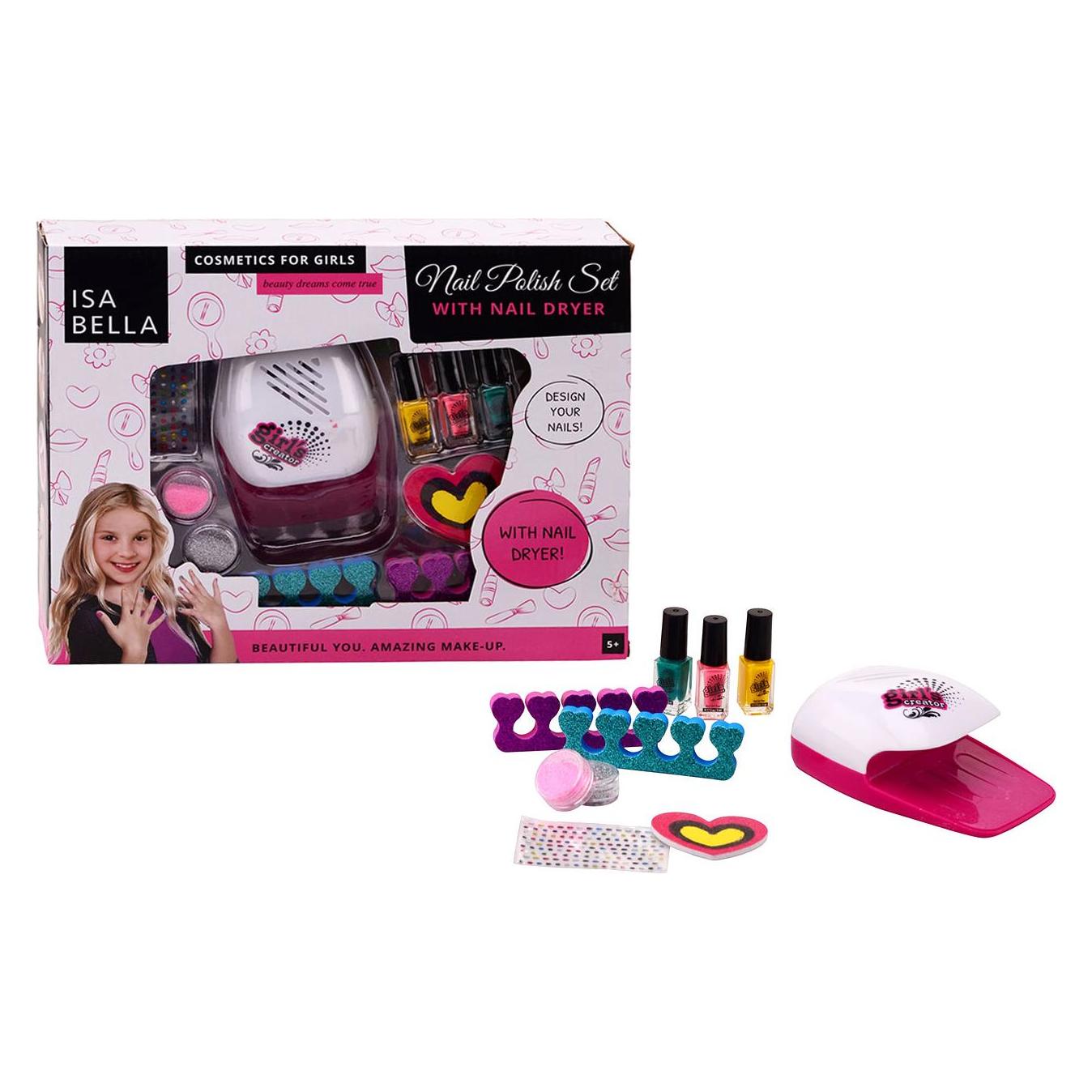 Johntoy Isabella Nagellack Set mit Nageltrockner (J-27652)